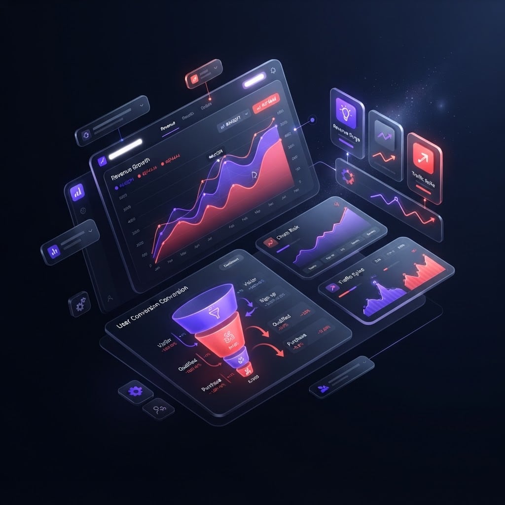 Digital presence analytics dashboard